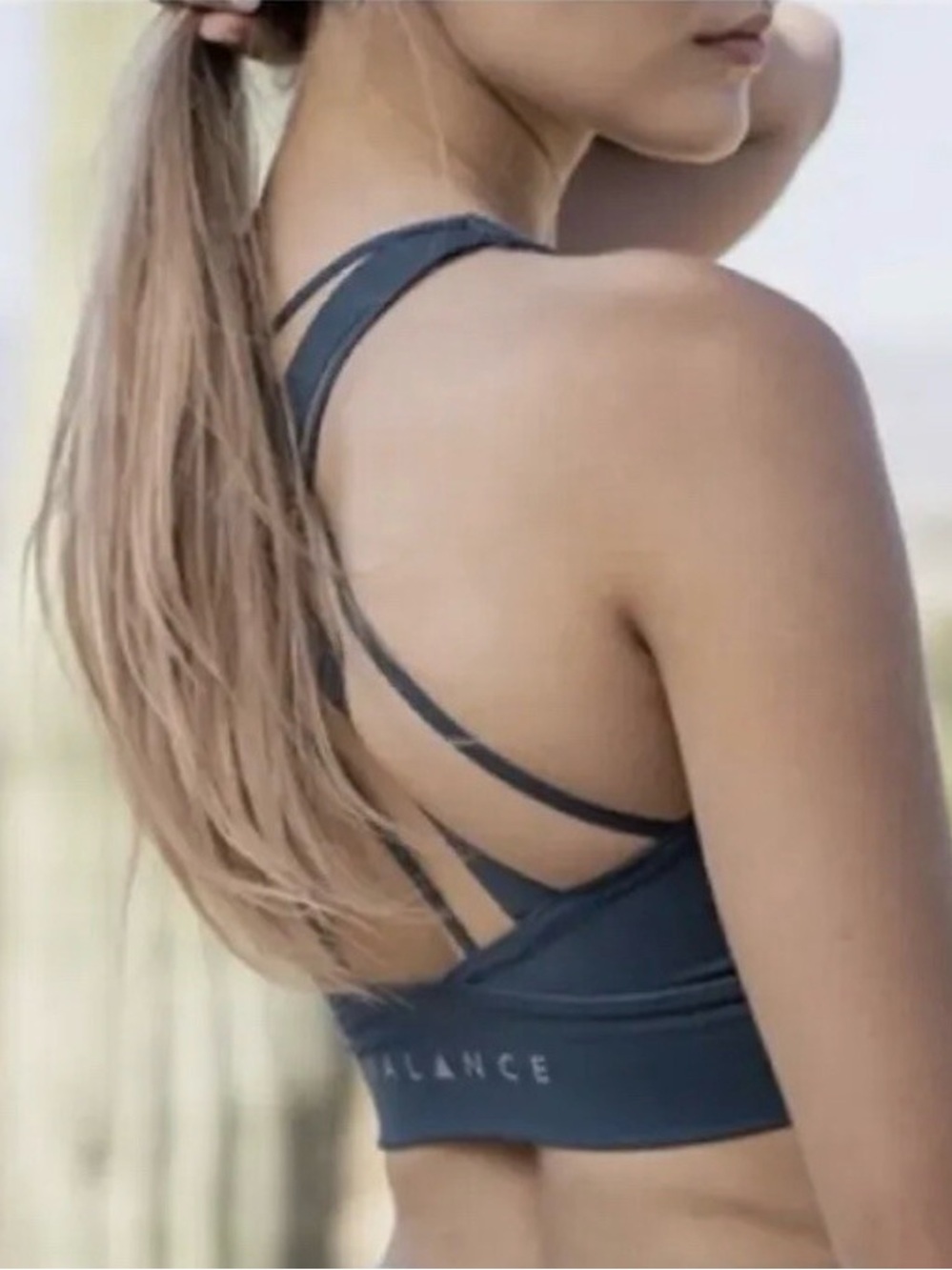Balance The Aura Bra Black Yoga Strappy Sports Bra Size Small